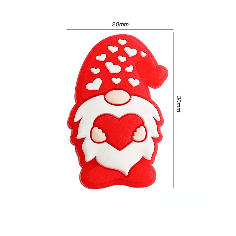 Venta al por mayor 10 piezas de cuentas de silicona para el Día de San Valentín